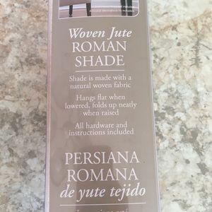Woven Jute Roman Shade NWT